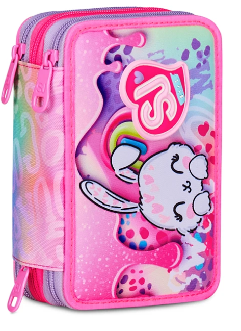Astuccio Triplo Pieno 3 Zip Sj Gang Fantasys Girl 