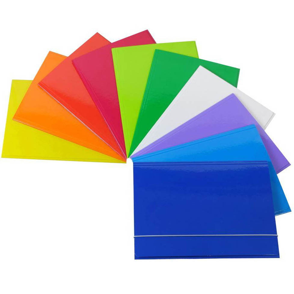 CARTELLE PLASTIFICATE  3L 25X34 COLORI ASSORTITI CON ELASTICO