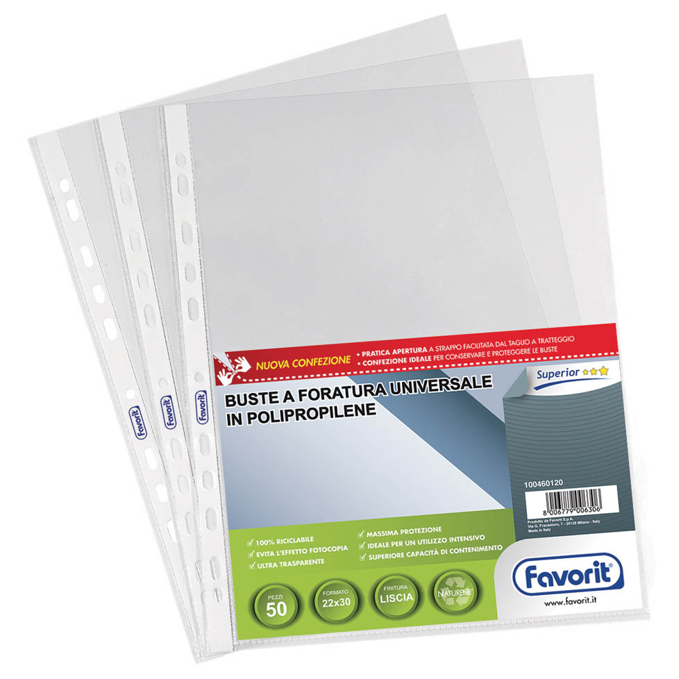 BUSTE PLASTICA FORATE 22X30 PESANTI LISCIO 