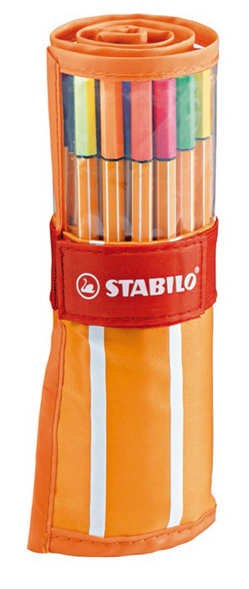 STABILO POINT 88 25 COLORI + 5 NEON ROLLERSET 