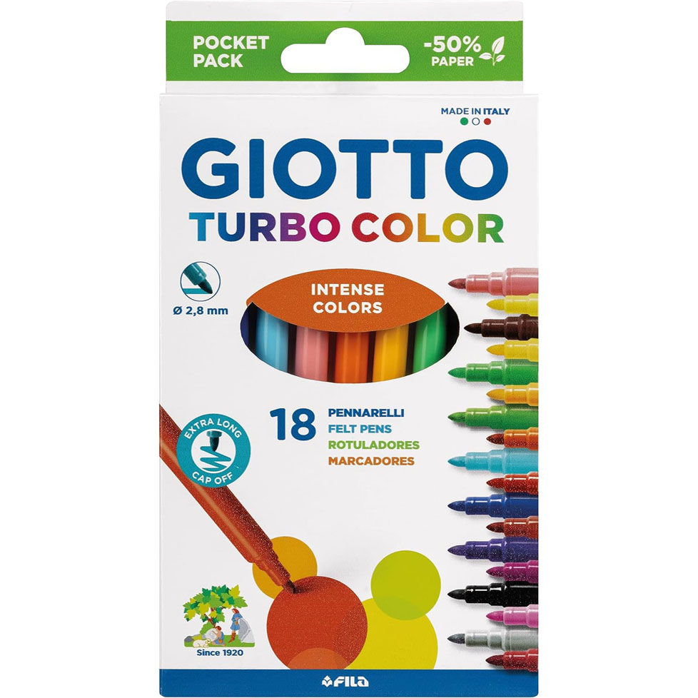 TURBOCOLOR 18 COLORI PENNARELLI FILA