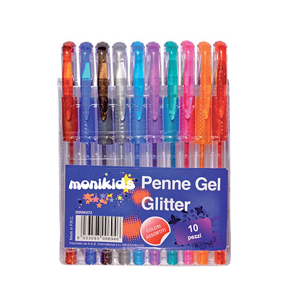 ROLLER GEL GLITTER 10 COLORI PROFUMATA