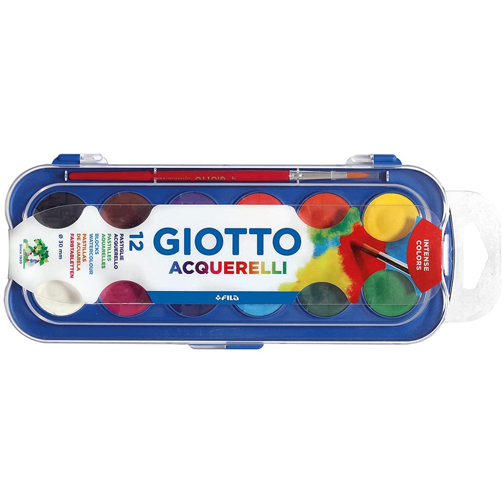 ACQUERELLI 12 COLORI PLASTICA GIOTTO