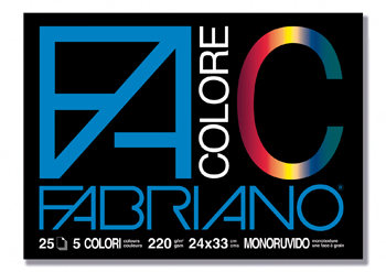 ALBUM FACOLORE 24X34 COLORI ASSORTITI 25FG 220GR 