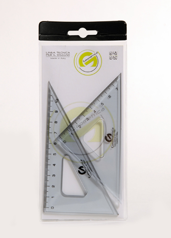 SQUADRA 12CM 20CF/2PZ 45°/60° GEOMETRICA
