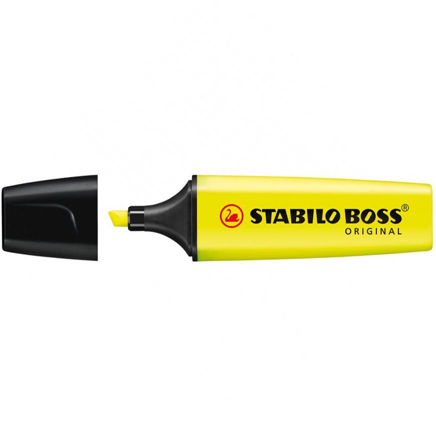 EVIDENZIATORI BOSS 24 GIALLO  STABILO