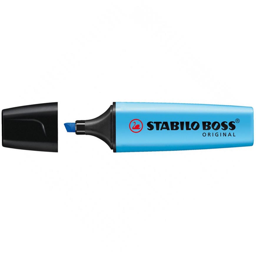 EVIDENZIATORI BOSS 31 AZZURRO  STABILO