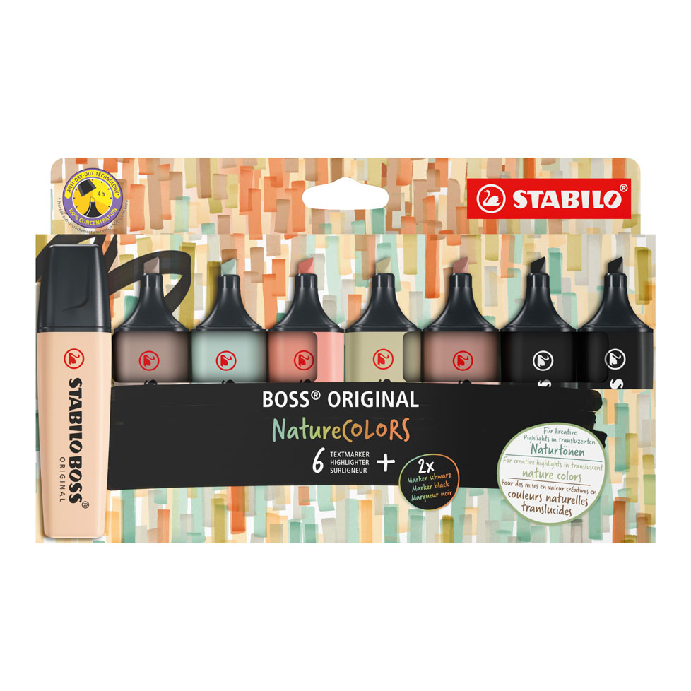 EVIDENZIATORI BOSS 8 COLORI ASS.COLORI NATURA NEW