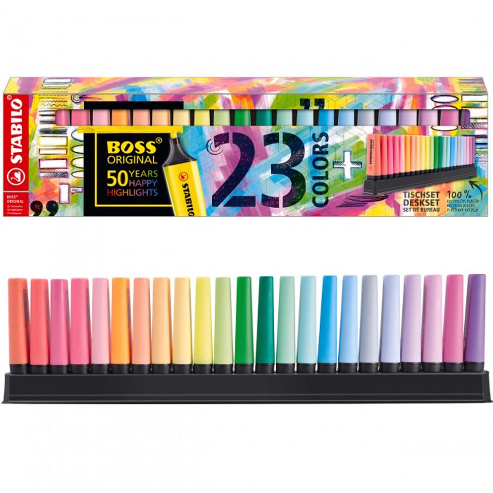 STABILO BOSS ORIGINAL    DESKSET 23 COLORI
