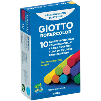 GESSO COLORATO TONDO 10 COLORI GIOTTO
