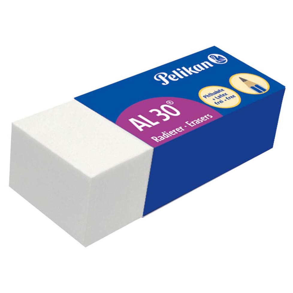 GOMME AL30 30PZ PLASTICA X MATITA PELIKAN