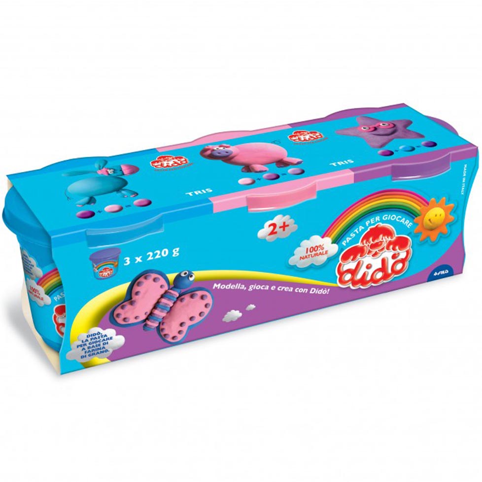 DIDO' TRIS BARATTOLI     VIOLA ROSA BLU