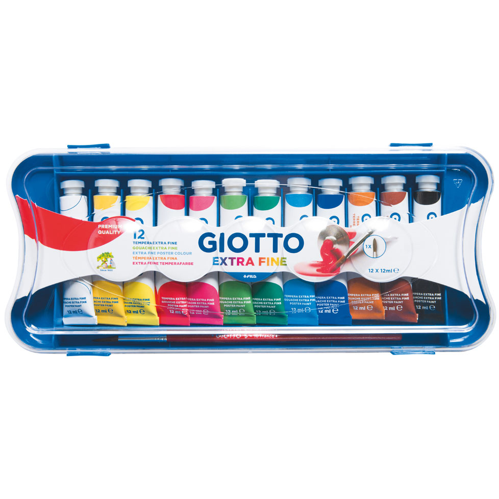 TEMPERE TUBO4 12 COLORI GIOTTO
