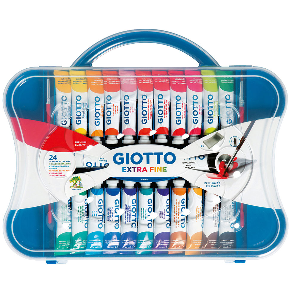 TEMPERE TUBO4 24 COLORI  VALIGIETTA GIOTTO