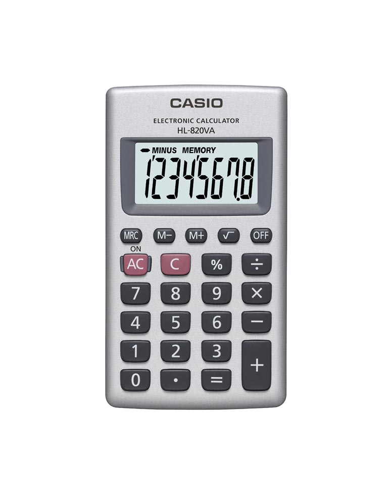 CALCOLATRICE TASCABILE   HL-820VA 8 CIFRE CASIO