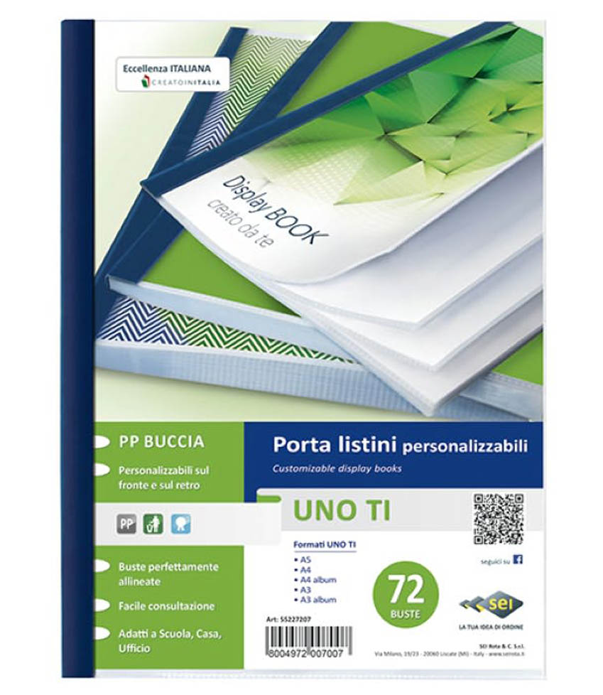 PORTALISTINO 72 FOGLI 22X30 UNO TI BLU