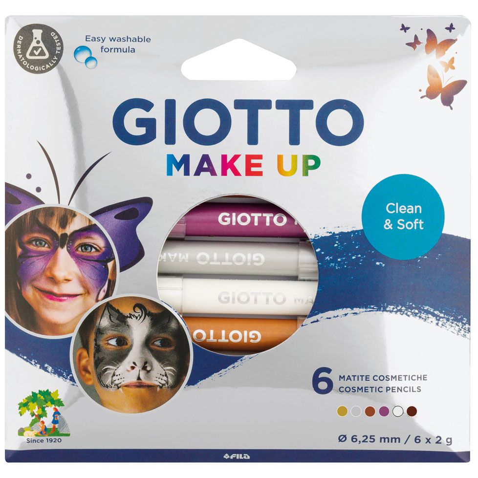 GIOTTO MAKE UP           6 MATITE COLORI METALLICI