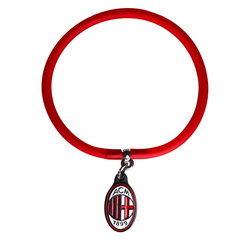 BRACCIALE IN SILICONE CON PENDAGLIO LOGO MILAN
