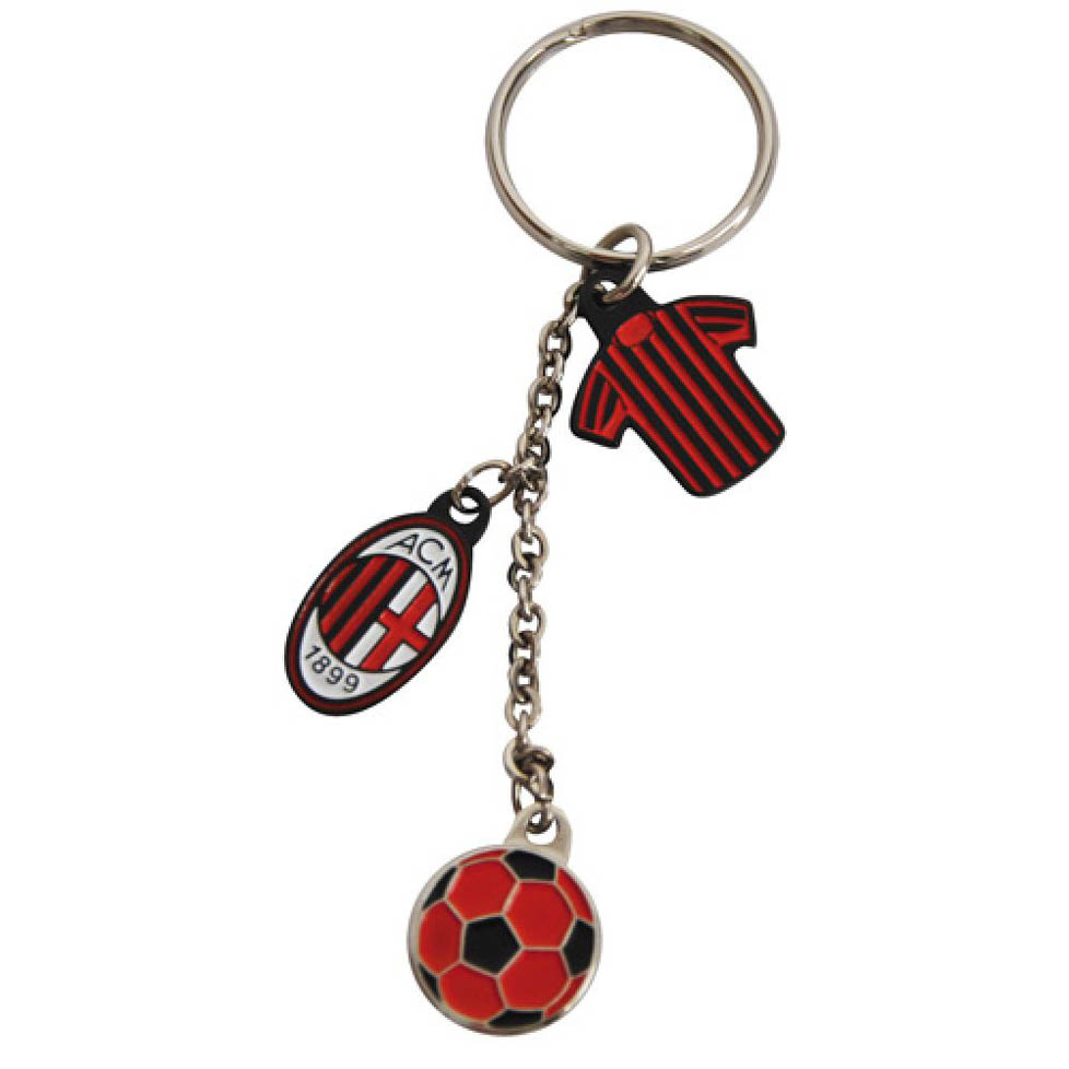PORTACHIAVI SMALTATO CON 3 CIONDOLI MILAN