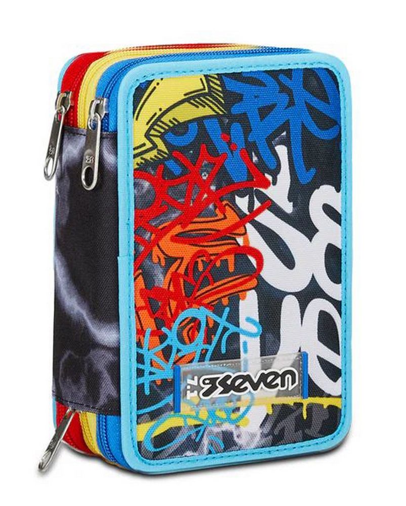 Astuccio scuola Seven 3 zip Mark On Boy