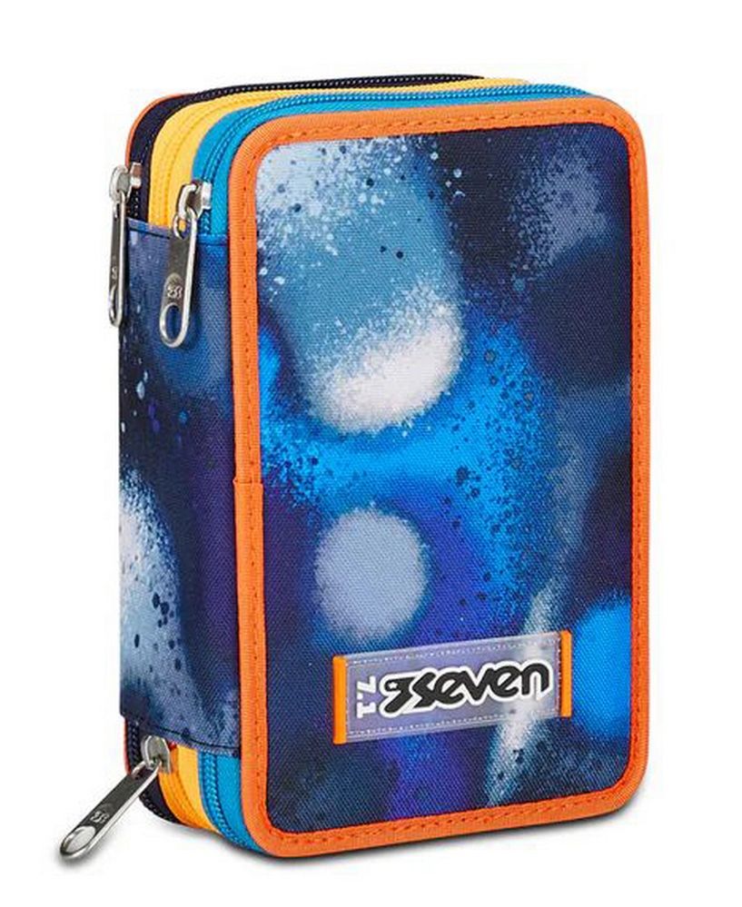 Astuccio scuola Seven 3 zip Retrocolor