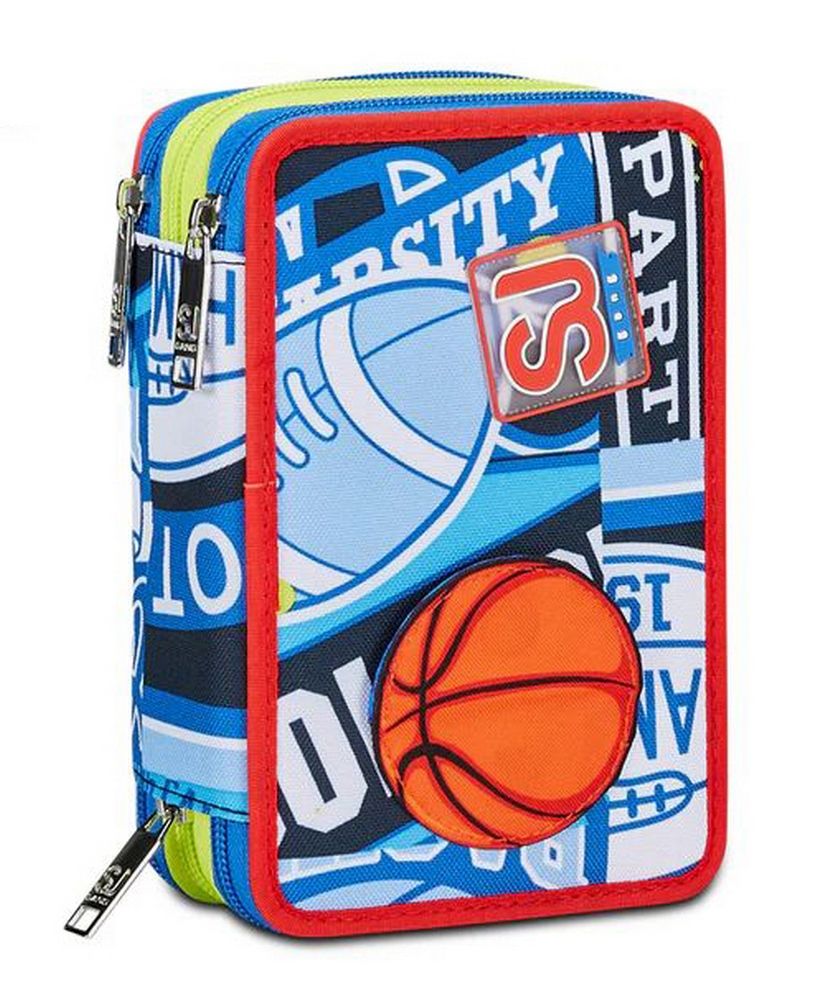 Astuccio scuola 3 zip SJ Realbasket