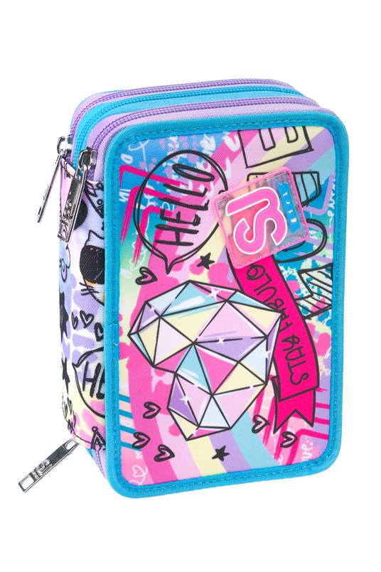 Astuccio 3 Zip Sj Gang Colorjam Girl