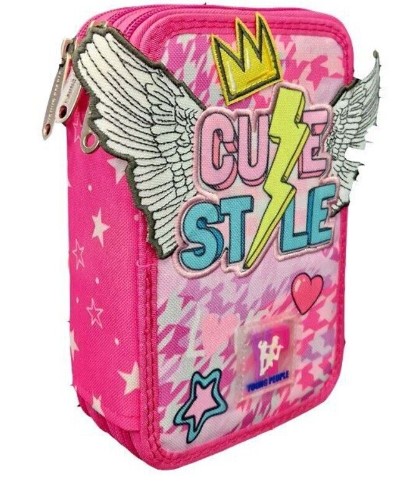 Astuccio 3 Zip Girl In Tessuto Young People