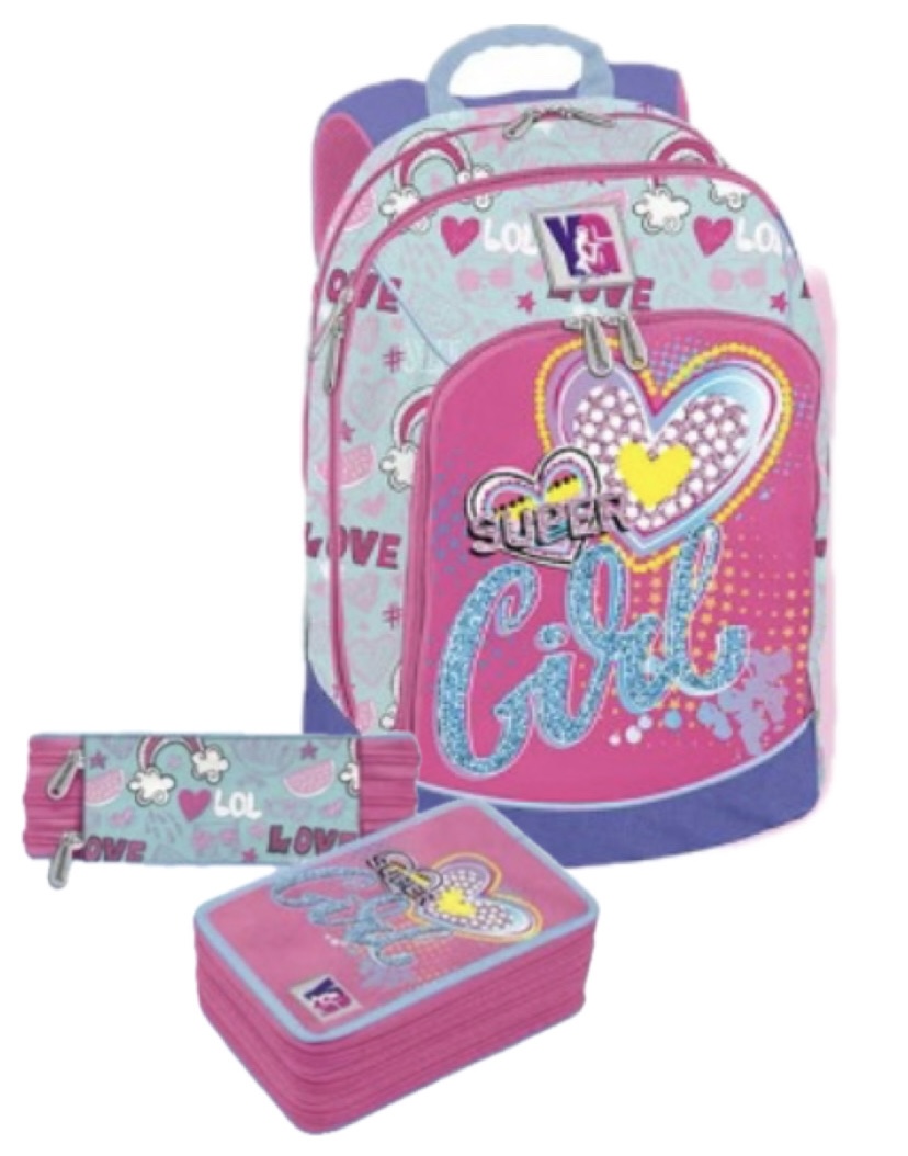 Zaino Dream con Luci Led + Astuccio 3 ZIP