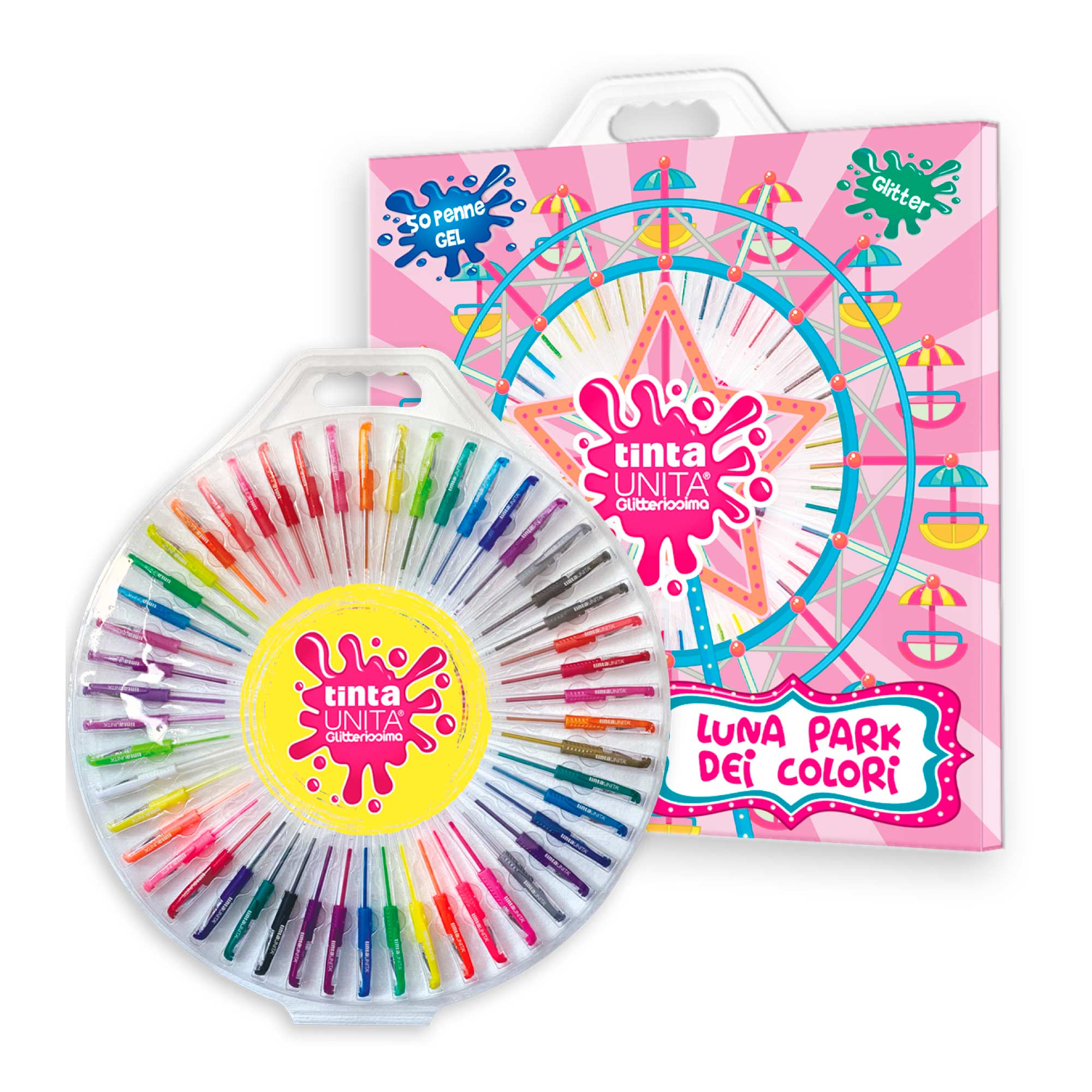 Penne Gel Glitterissima Luna park dei colori