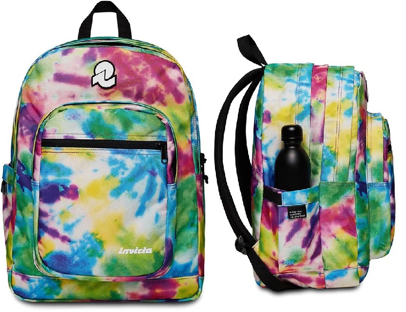 Zaino scuola Jelek Fantasy Invicta Backpack Grs, Tie Dye Rainbow 