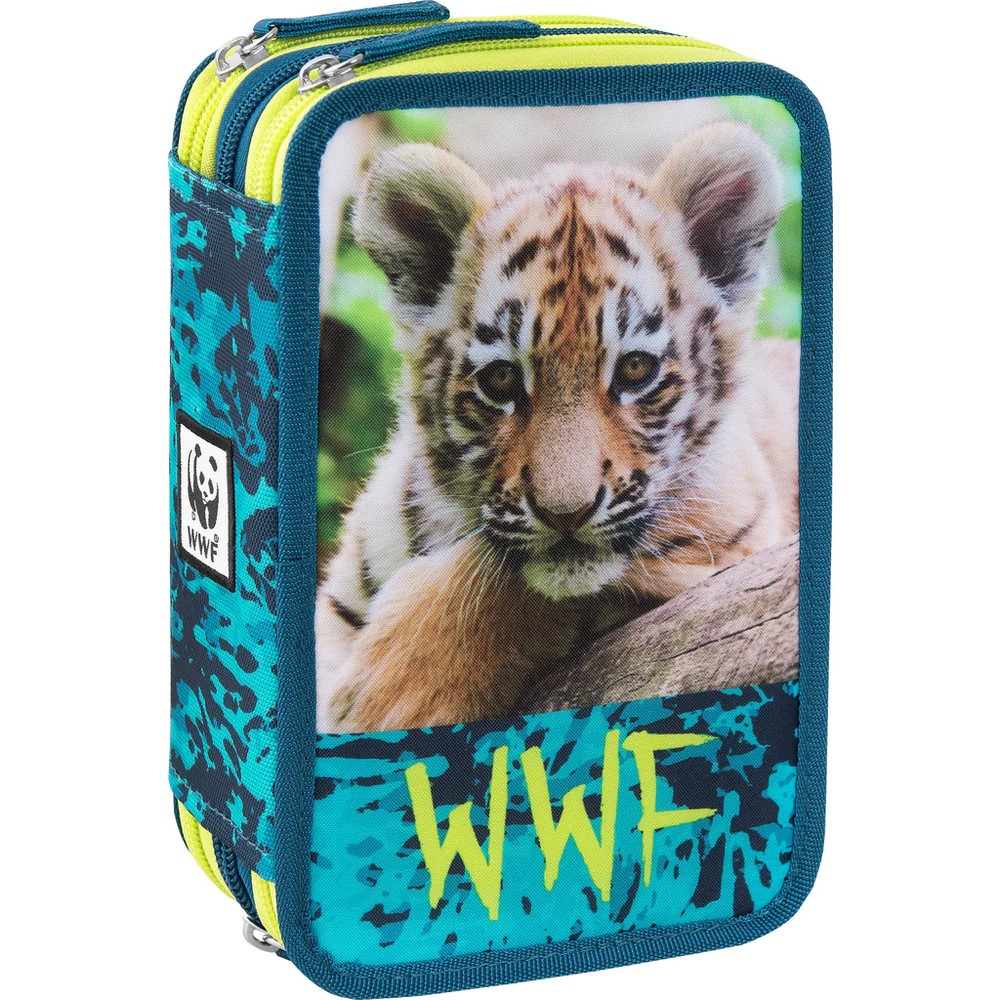 Astuccio 3 Zip WWF Verde
