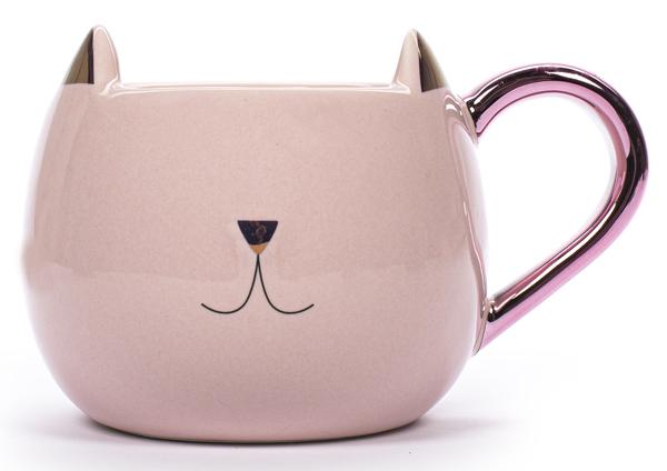 TAZZA GATTO ROSA