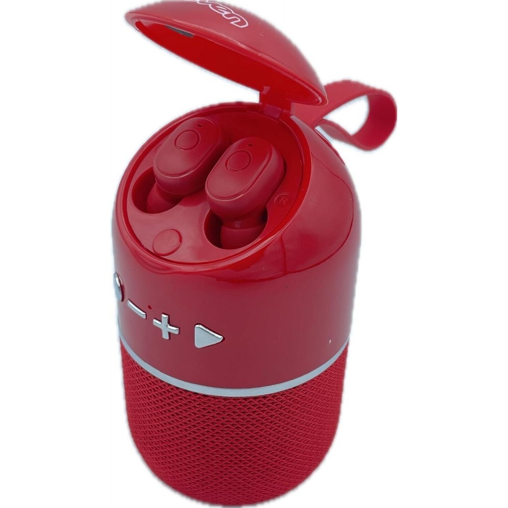 CASSA BLUETOOTH SPEAKER CON AURICOLARI WIRELESS SEVEN® - ROSSO