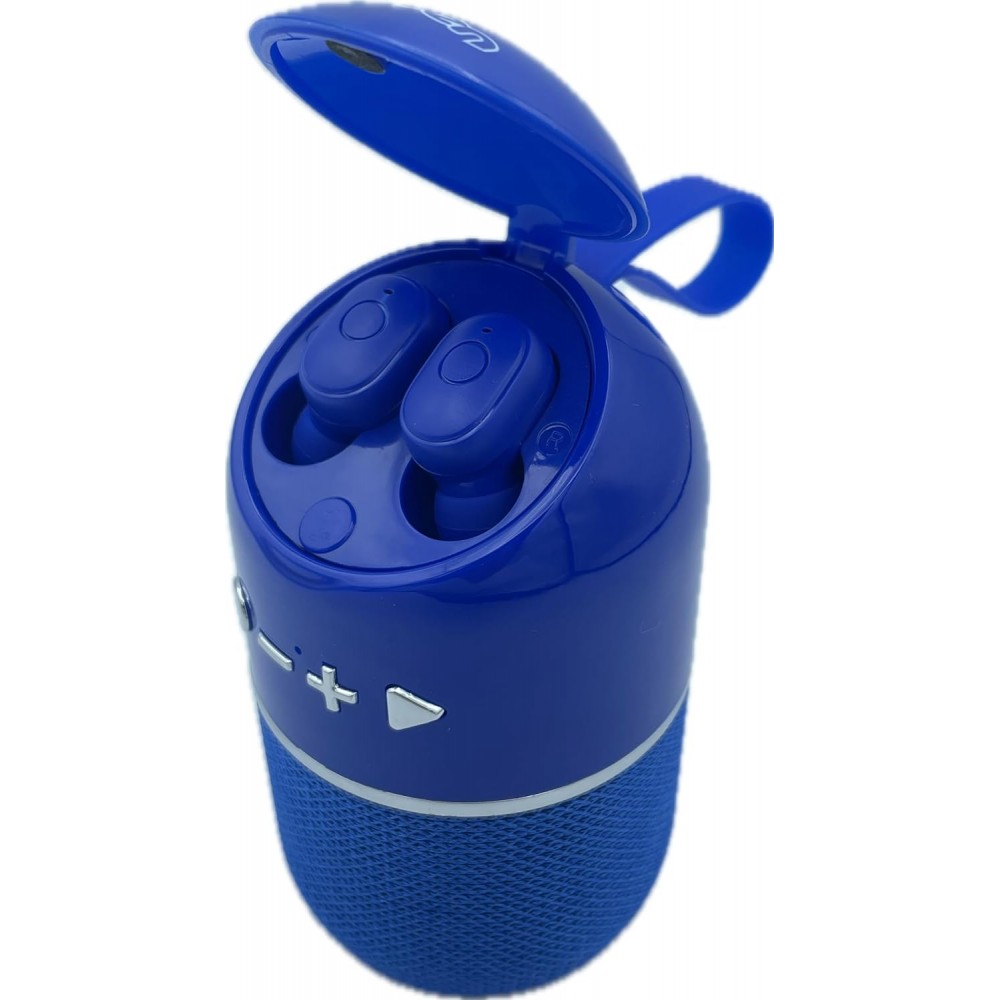 CASSA BLUETOOTH SPEAKER CON AURICOLARI WIRELESS SEVEN® - BLU