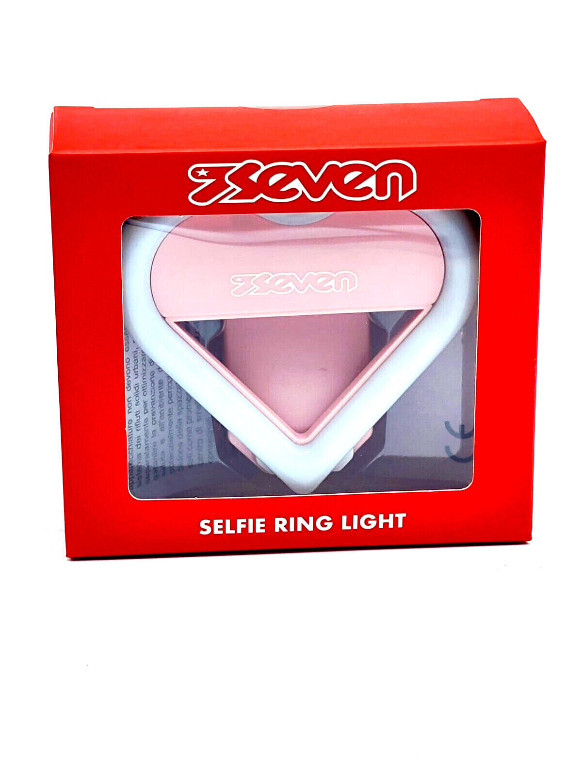 SELFIE RING LIGHT SEVEN LED cuore rosa