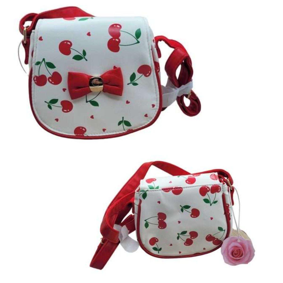 Mini tracollina in similpelle camomilla cherry
