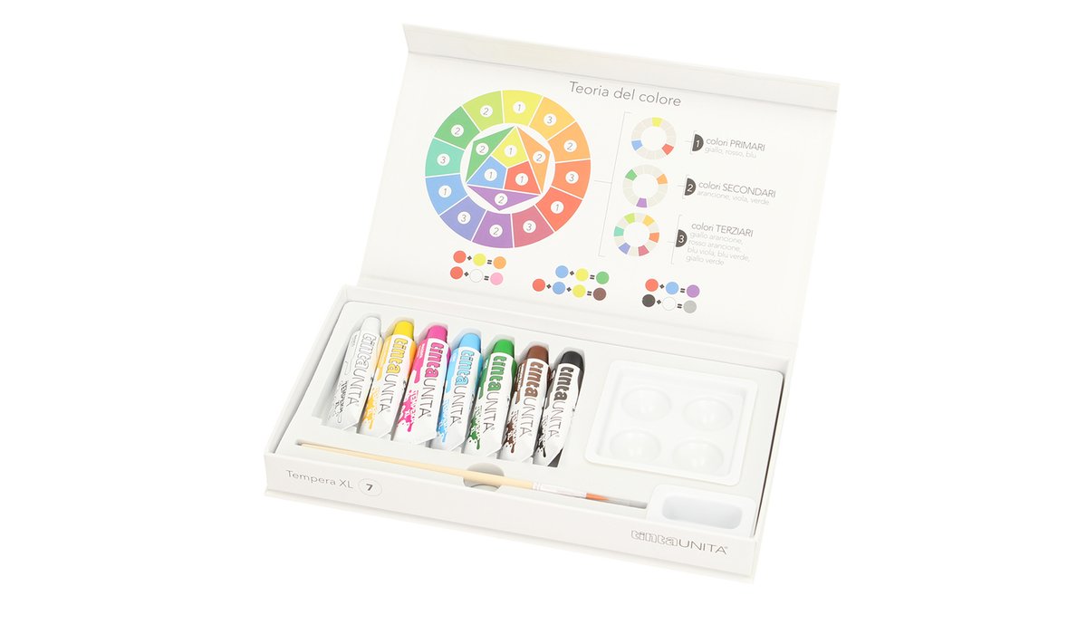 Tempera XL 16ml da 7colori in magnetic box