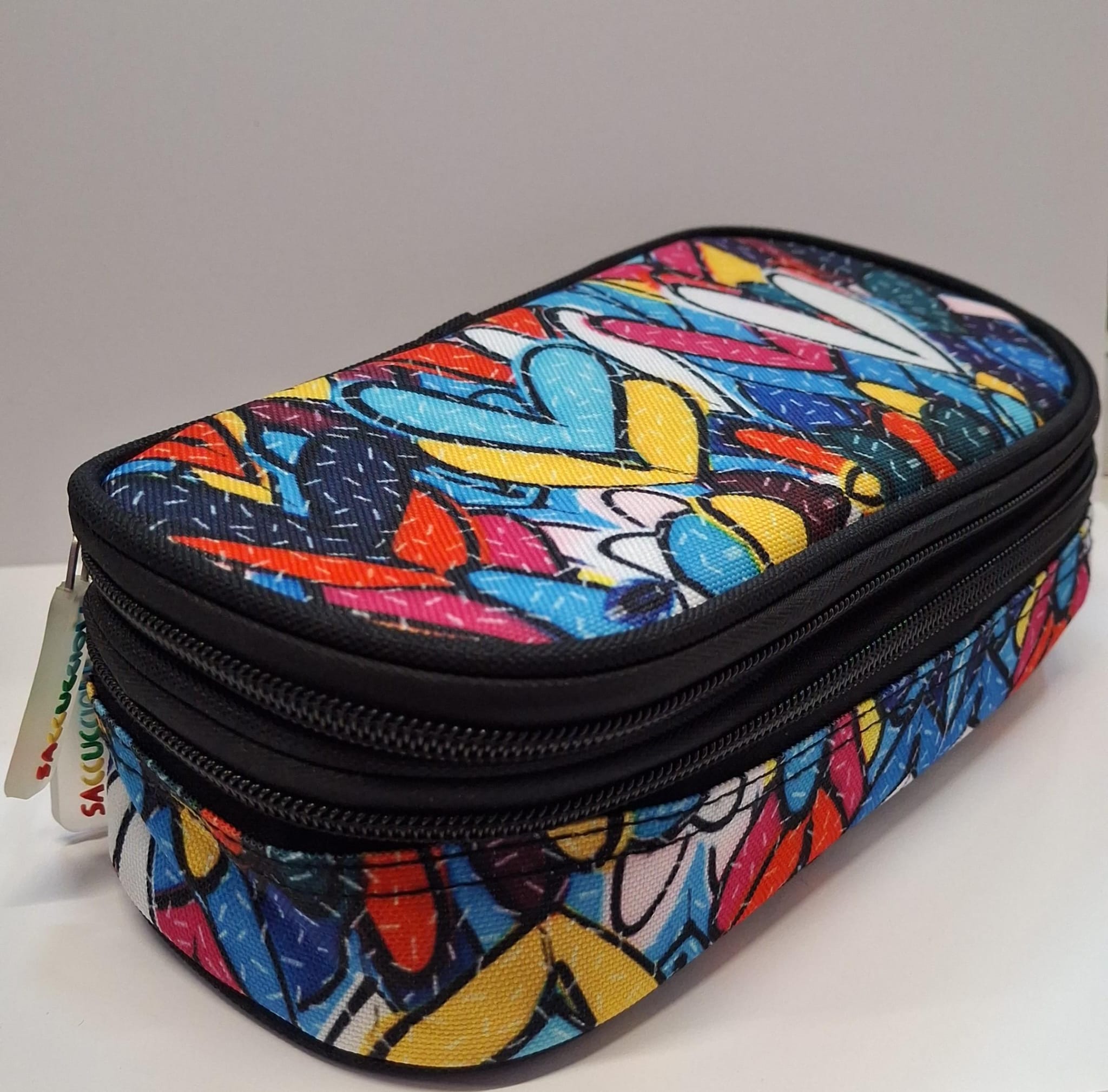 Astuccio ovale Saccuccioli doppia zip