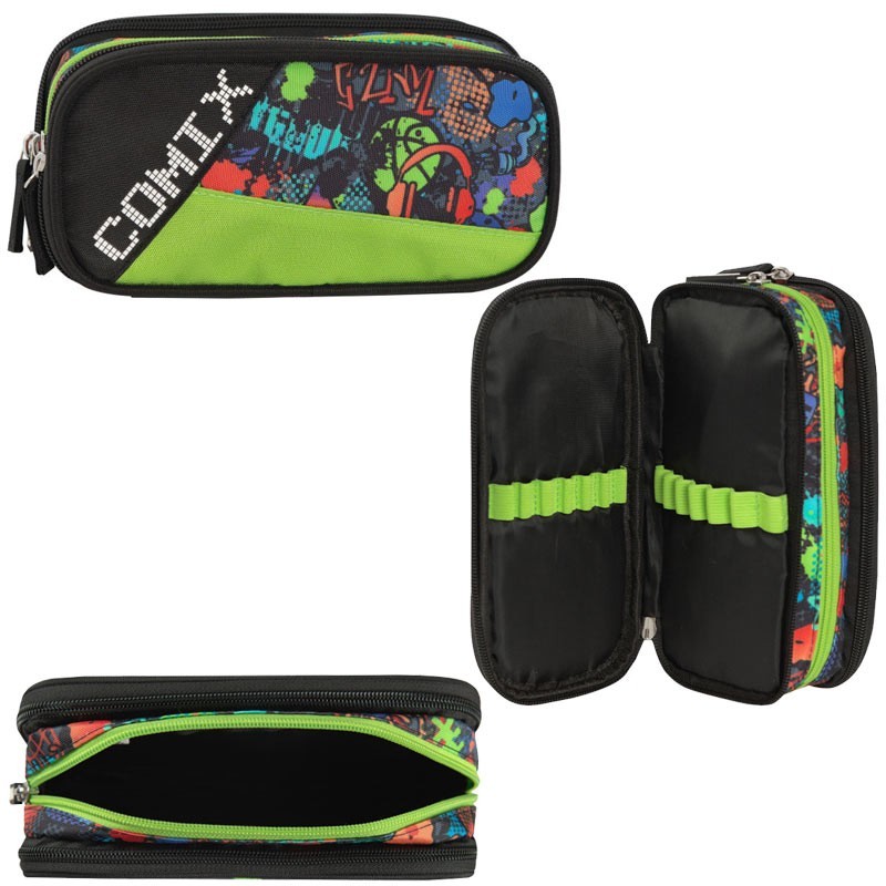 Astuccio triplo Comix verde