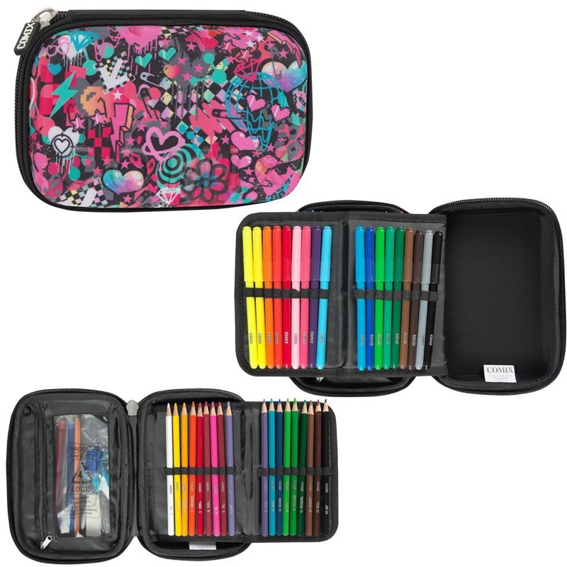 Astuccio rigido Comix Hearts girl