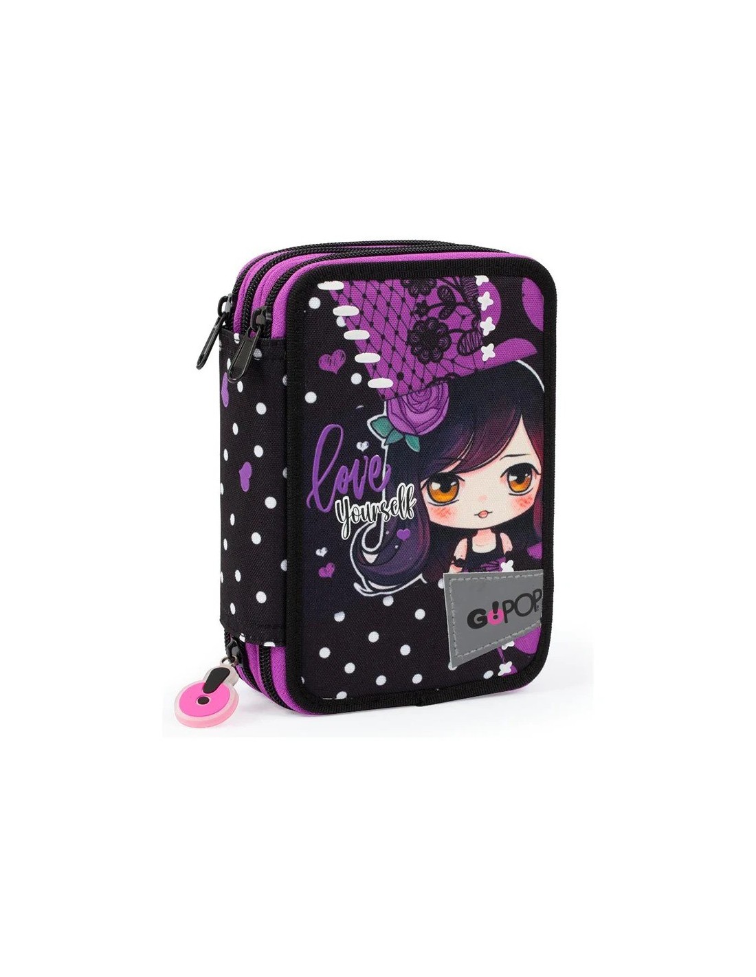 Astuccio 3 zip Go Pop Dark