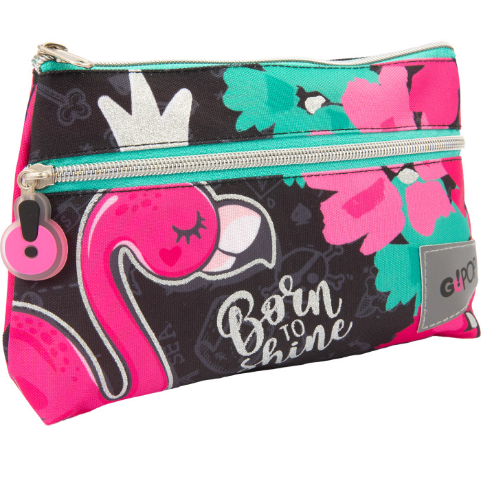 Bustina maxi GoPop 2 zip Flamingo