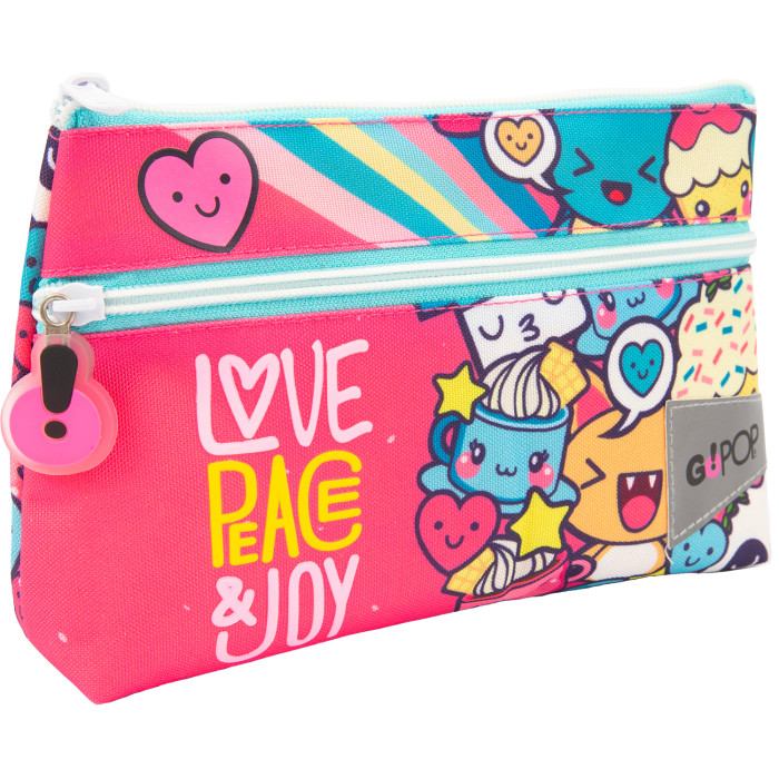 Bustina maxi GoPop 2 zip Love & Peace