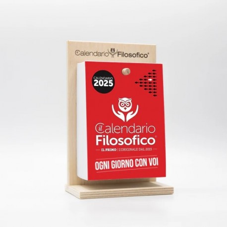 Calendario Filosofico 10x14 cm con supporto in legno