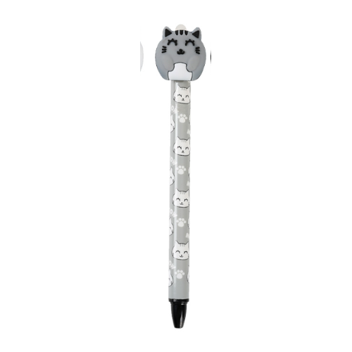 Penna Cancellabile a scatto I-Total (gatto grigio)