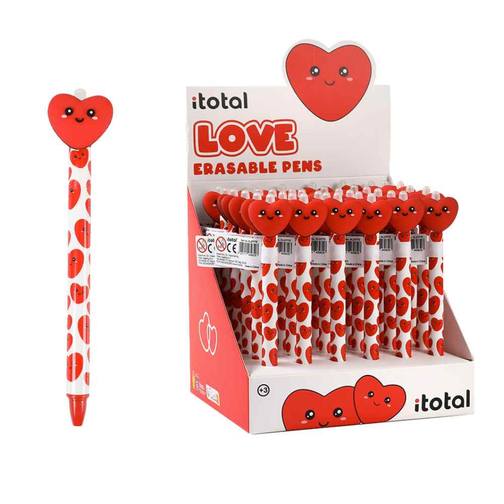 Penna Cancellabile a scatto I-Total (cuore rosso)