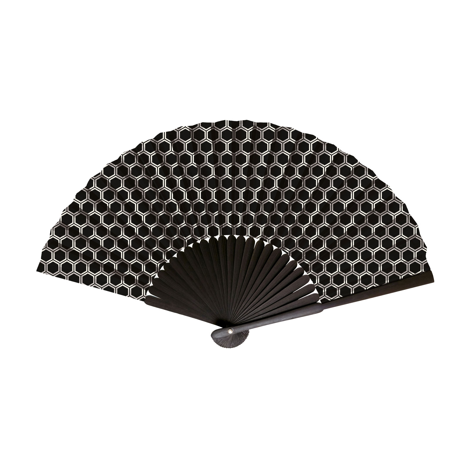 Ventaglio Nero con rombi