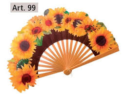 Ventaglio sagomato con girasole