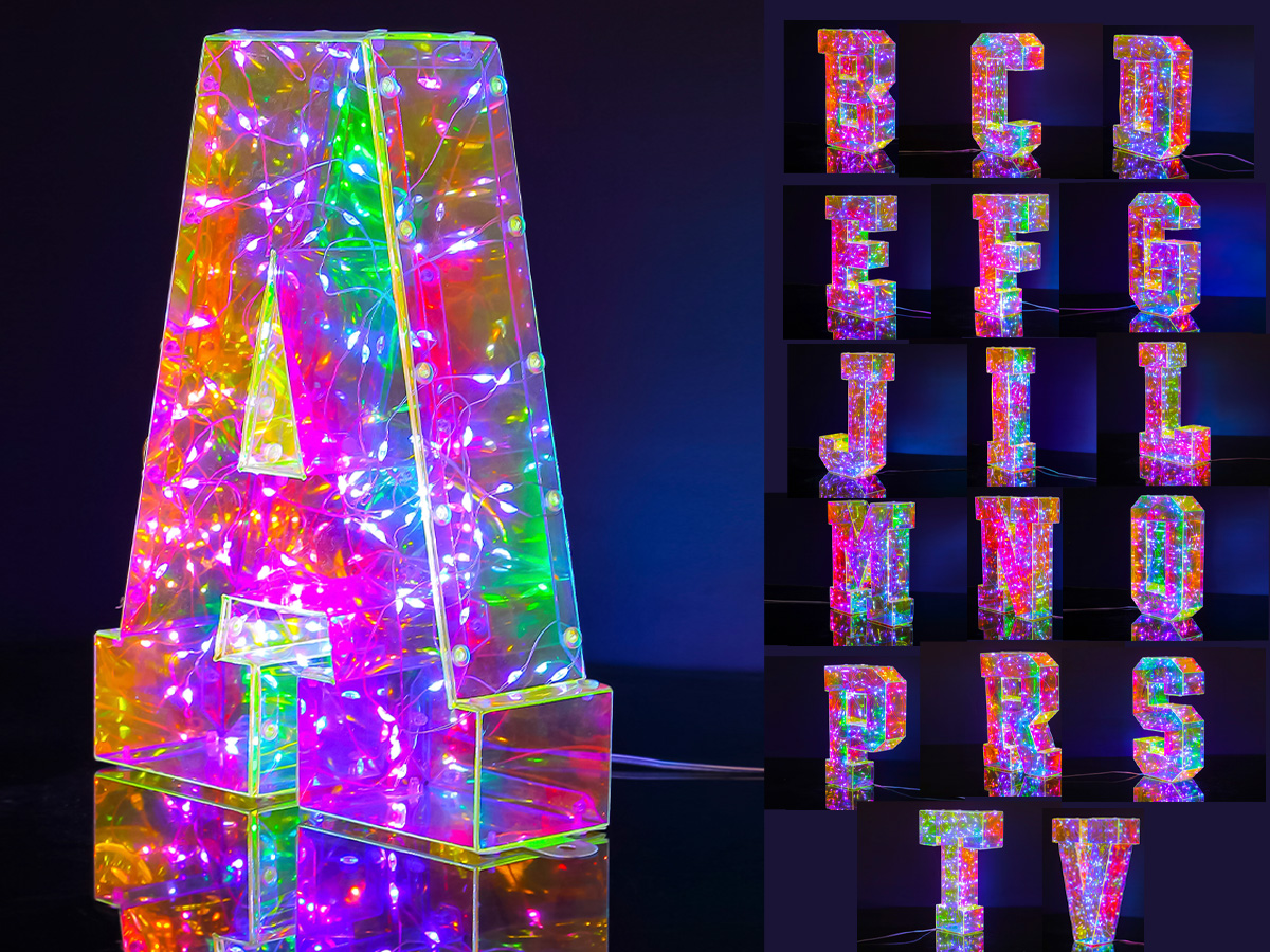 Lampade a LED a forma di lettere 